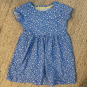 Blue Floral Kids Dress EUC